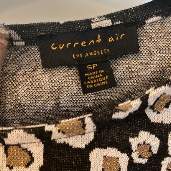 Anthropologie Current Air Leopard Metallic Mini Dress - Picture 3 of 5